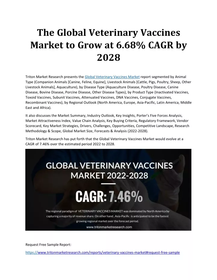 the global veterinary vaccines market to grow at 6 68 cagr by 2028