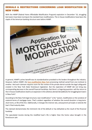 denials res denials restrictions concerning loan