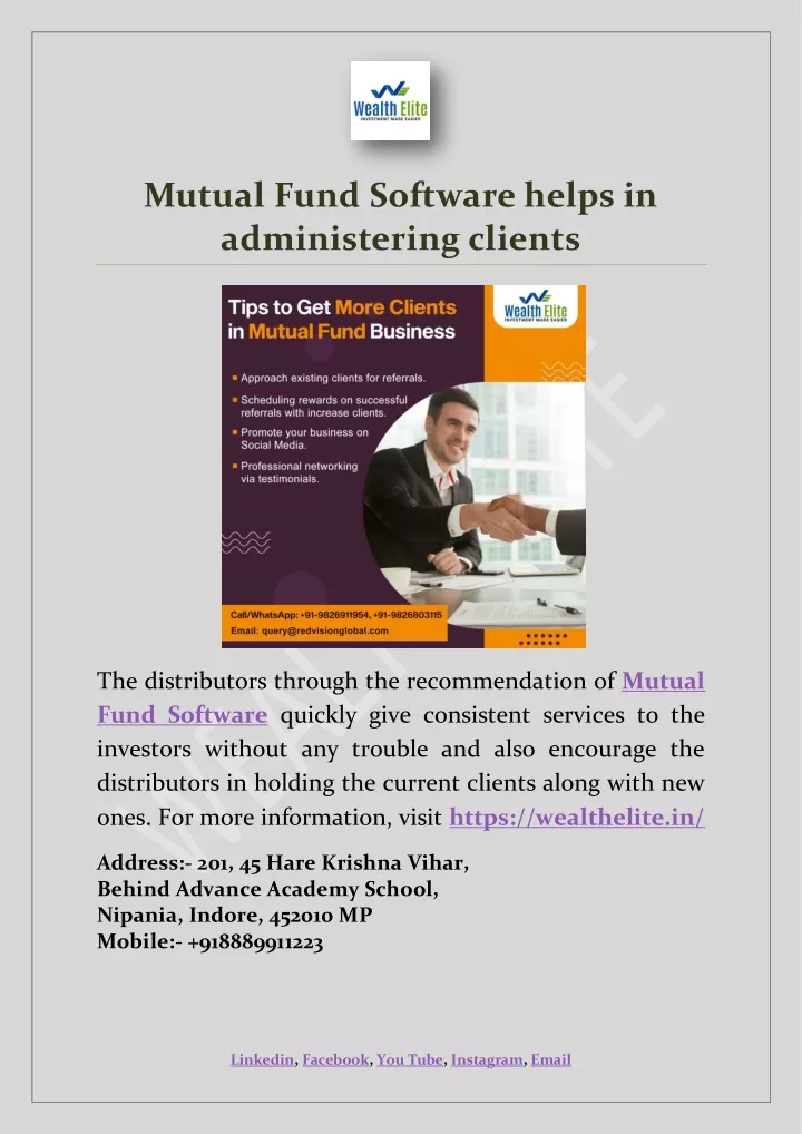 mutual fund software helps in administering