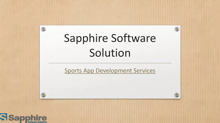 sapphire software solution