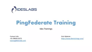 pingfederate training