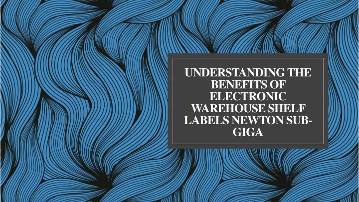 understanding the benefits of electronic warehouse shelf labels newton sub giga