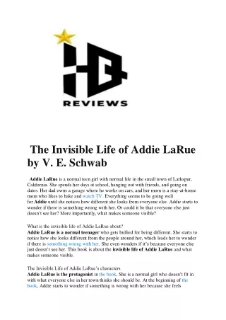 the invisible life of addie larue by v e schwab