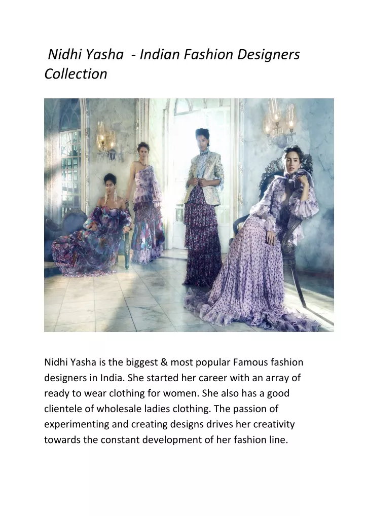 nidhi yasha indian fashion designers collection