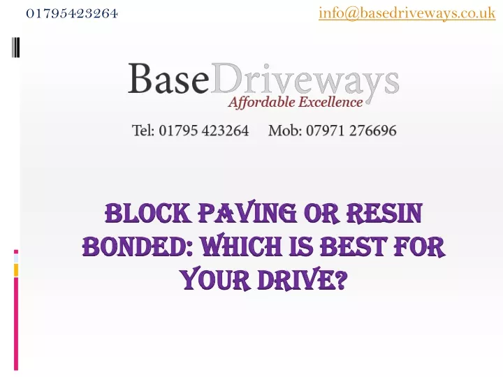 block paving or resin bonded which is best for your drive