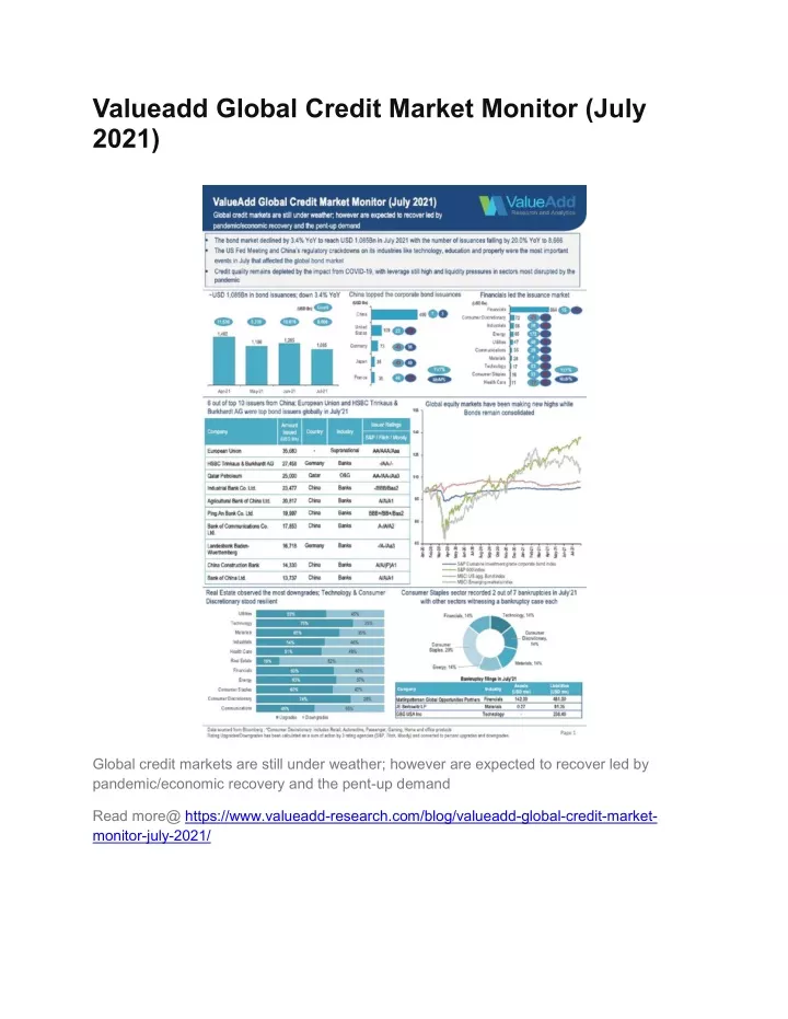 valueadd global credit market monitor july 2021