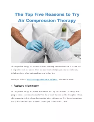 air compression therapy