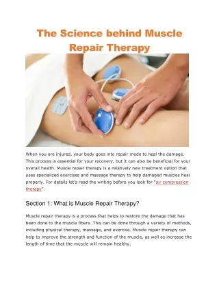 muscle repair therapy