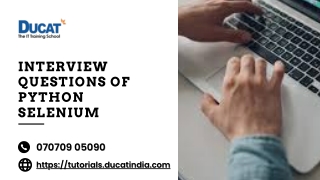Top 15 Most Important  Interview Question of Python selenium.