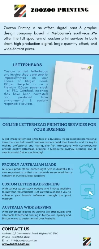 Letterhead Printing Services At Great Prices