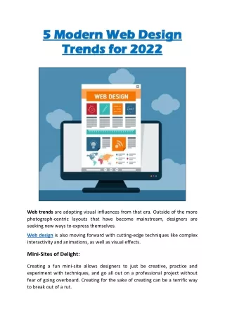 5 Modern Web Design Trends for 2022