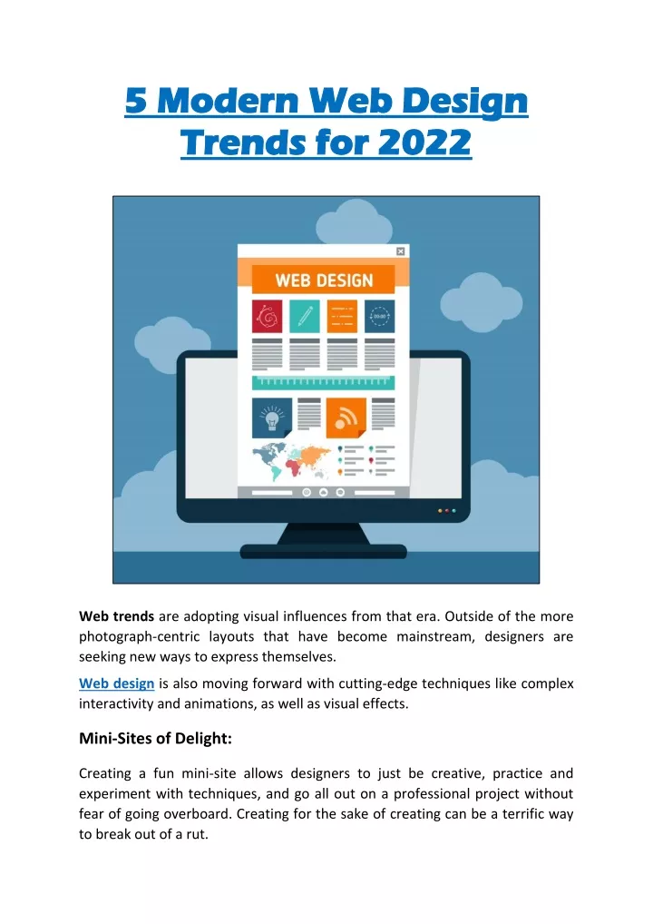 5 mo 5 modern web design dern web design trends