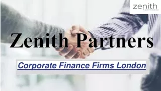 Find the Best Corporate Finance Firms London
