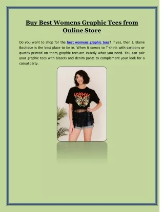 Buy Best Womens Graphic Tees from Online Store
