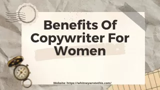 Benefits of Copywriter for Women