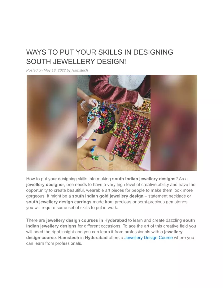 ways to put your skills in designing south