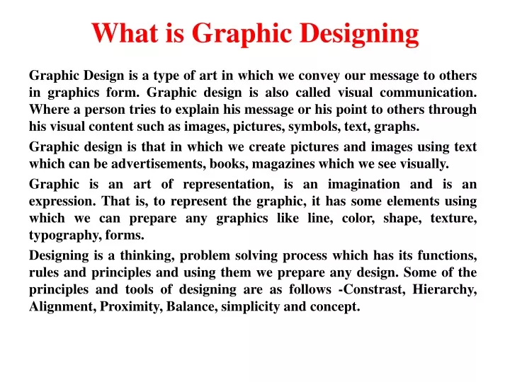 what is graphic designing