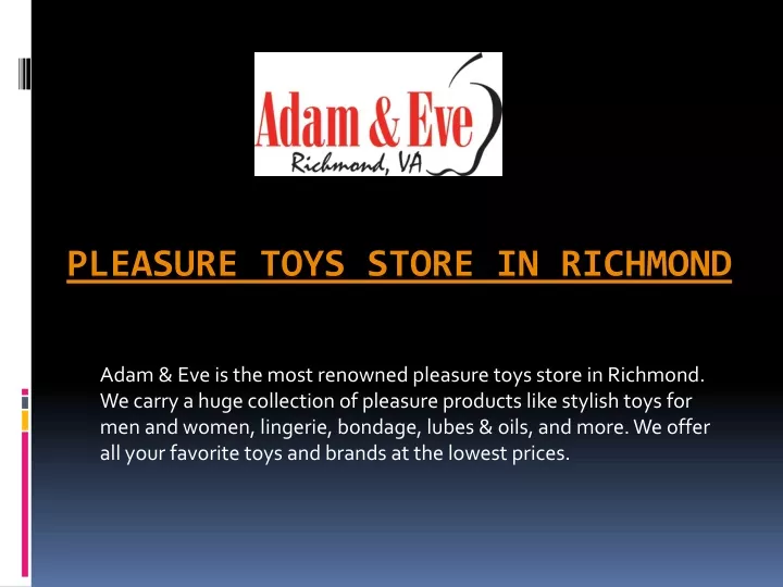 pleasure toys store in richmond