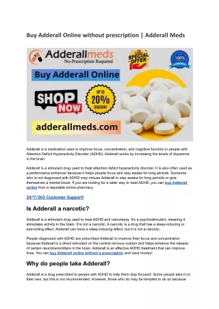 Buy Adderall Online without prescription _ Adderall Meds