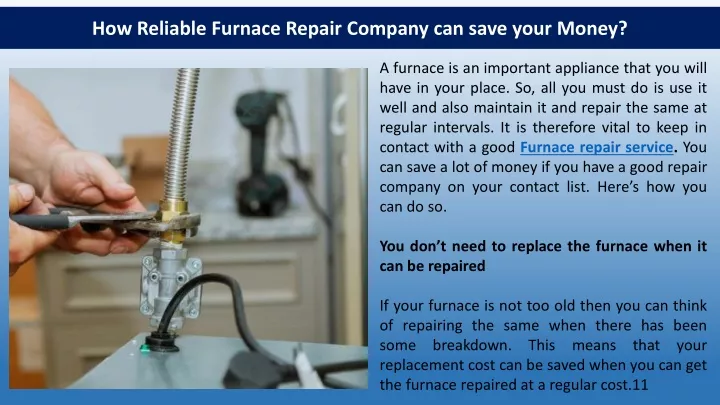 how reliable furnace repair company can save your