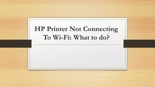 HP Printer Not Connecting To Wi-Fi: What to do?