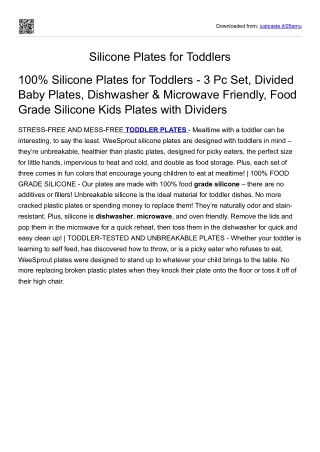 Silicone Plates for Toddlers