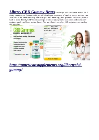 liberty cbd gummy bears liberty cbd gummies