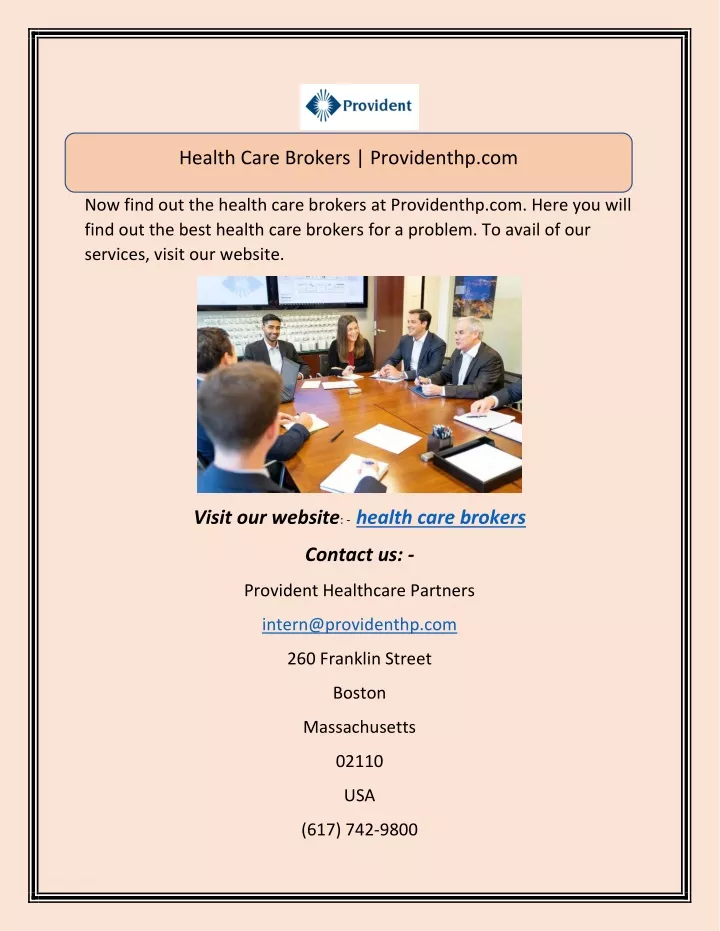 health care brokers providenthp com