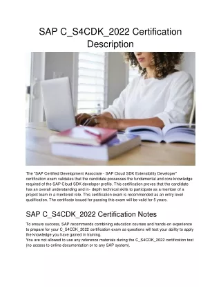 sap c s4cdk 2022 certification description