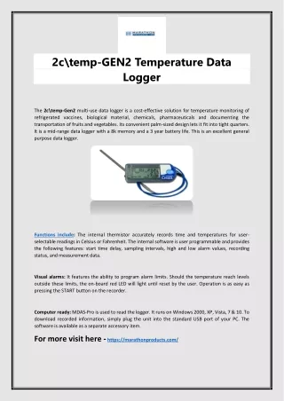2c temp gen2 temperature data logger