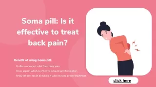 Soma pill Is it effective to treat back pain