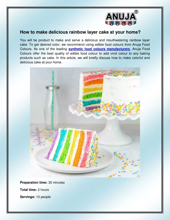 how to make delicious rainbow layer cake at your