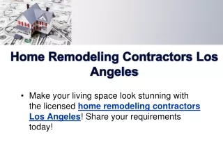Home Remodeling Contractors Los Angeles