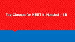 top classes for neet in nanded iib