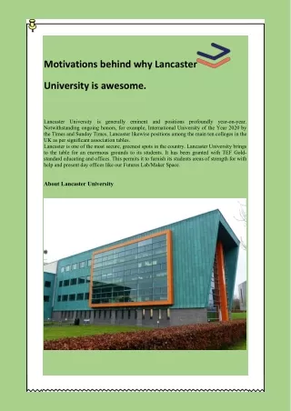 motivations behind why lancaster
