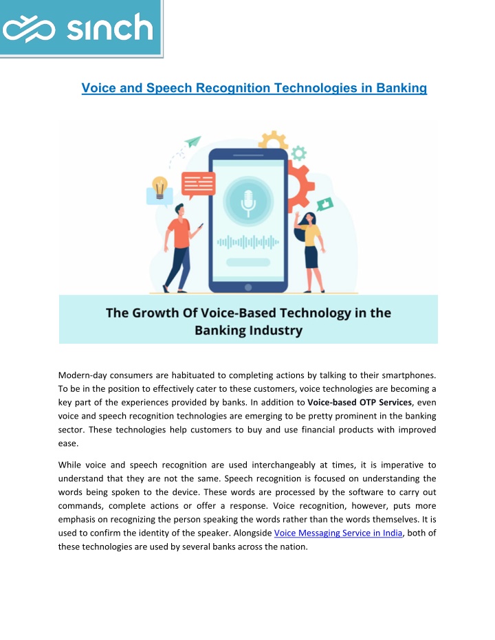 voice and speech recognition technologies