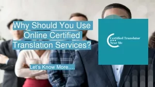 why should you use online certified translation services