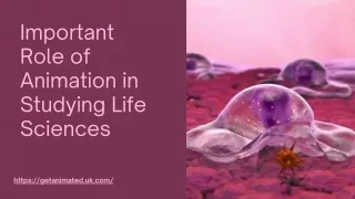 Important Role of Animation in Studying Life Sciences