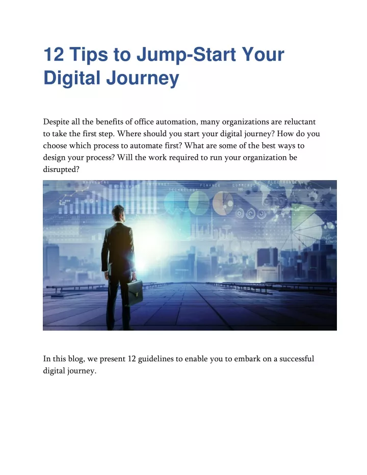 12 tips to jump start your digital journey