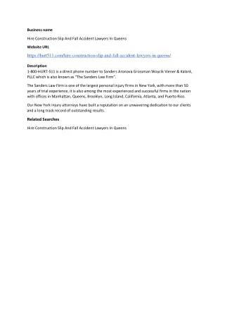 Hire Construction Slip And Fall Accident Lawyers In Queens