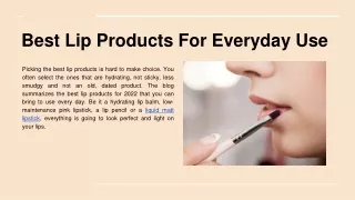 best lip products for everyday use