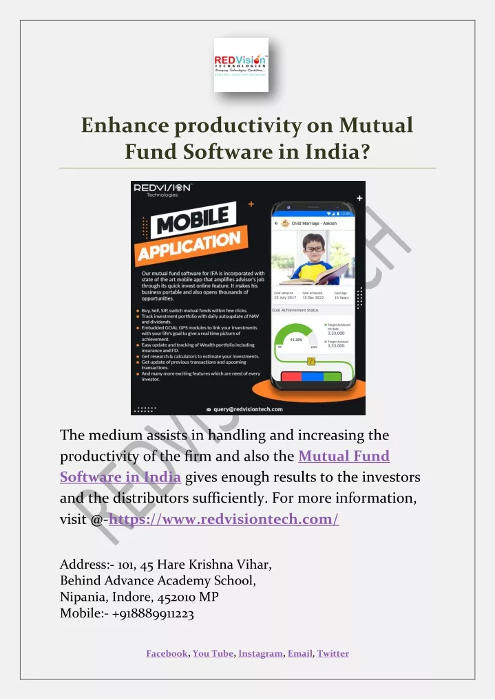 enhance productivity on mutual fund software