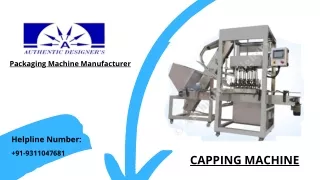 Capping Machine for Manufacturing and Production