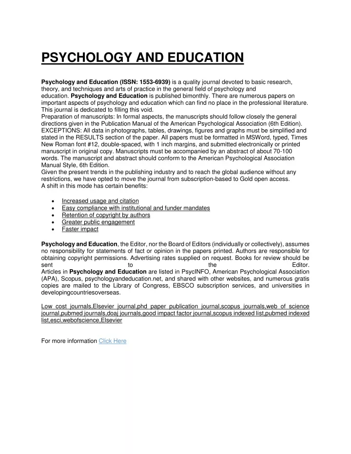 psychology and education psychology and education