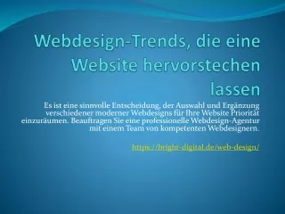 webdesign trends die eine website hervorstechen lassen