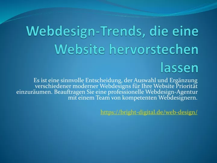 webdesign trends die eine website hervorstechen lassen