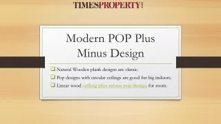 Modern POP Plus Minus Design for new home