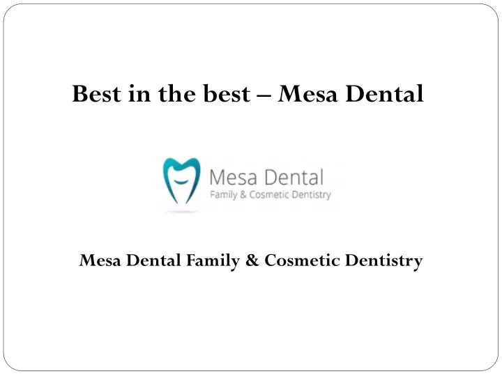 best in the best mesa dental