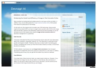 Embracing the Growth and Efficiency of Image to Text Converter Online