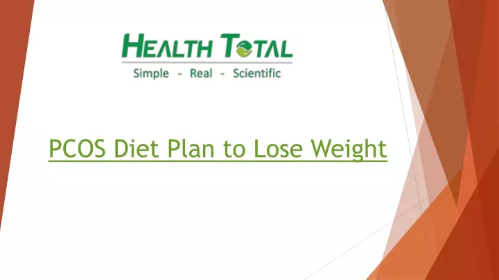 pcos diet plan to lose weight
